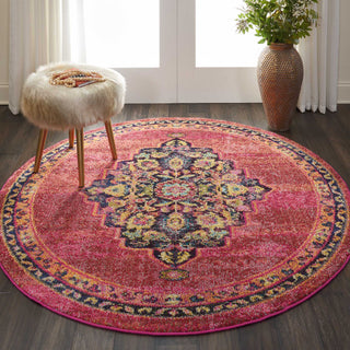 Nourison Passionate PST01 Pink/Flame Area Rug Room Scene 4