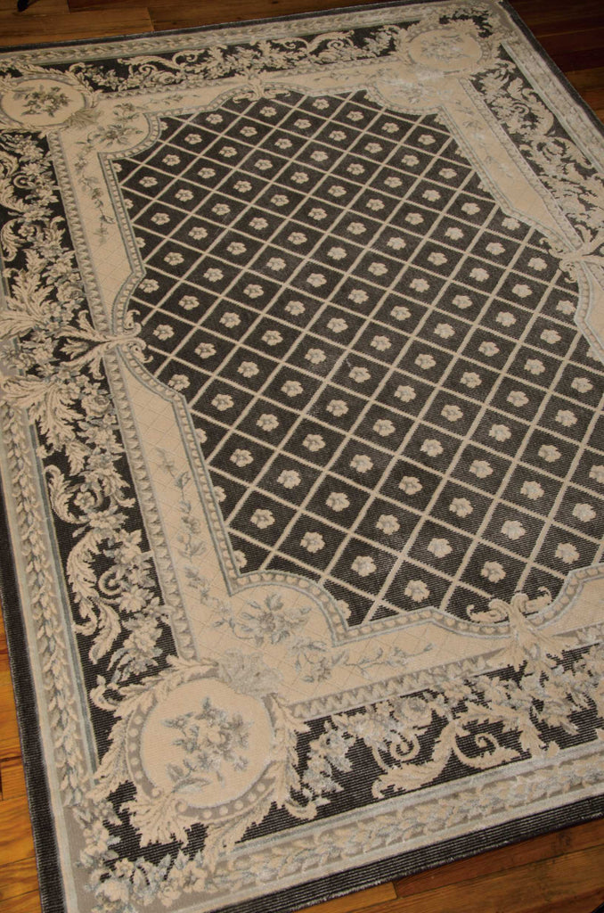 Nourison Platine MA201 Charcoal Area Rug by Michael Amini main image