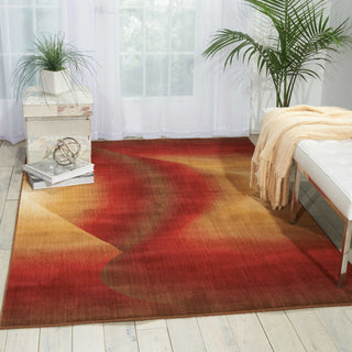 Nourison Radiant Arts RA04 Ruby Area Rug Room Image Feature