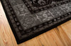 Nourison Regal REG01 Black Area Rug Corner Image