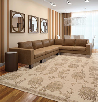 Nourison Regal REG03 Sand Area Rug Room Image Feature