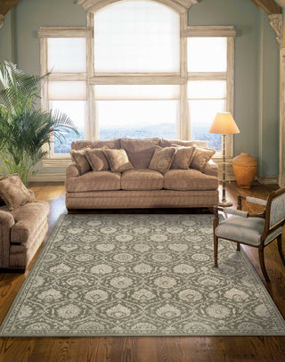 Nourison Regal REG04 Cobble Stone Area Rug Room Image Feature