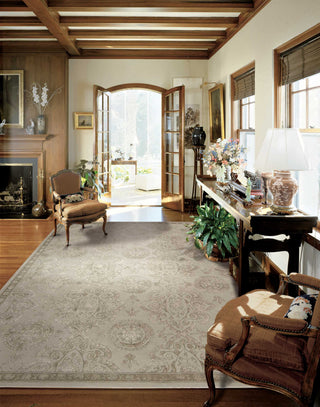 Nourison Regal REG06 Grey Area Rug Room Image Feature