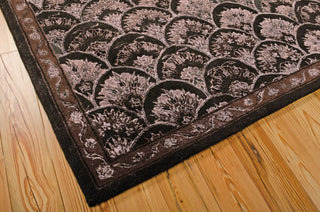 Nourison Regal REG08 Espresso Area Rug Corner Image
