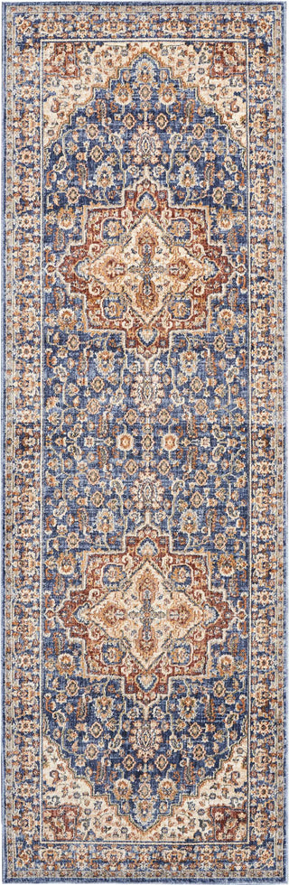 Nourison Reseda RES01 Blue Area Rug 2'3'' X 7'6'' Runner