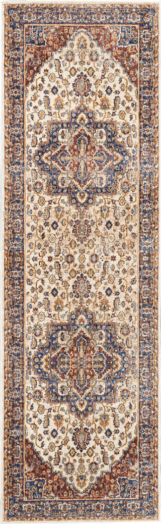 Nourison Reseda RES01 Cream Area Rug 2'3'' X 7'6'' Runner