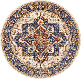 Nourison Reseda RES01 Cream Area Rug 5' X ROUND