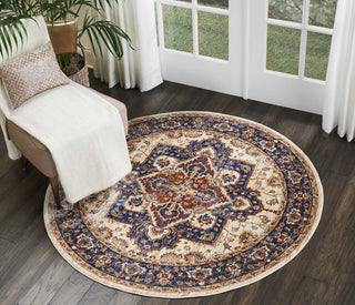 Nourison Reseda RES01 Cream Area Rug Room Image Feature