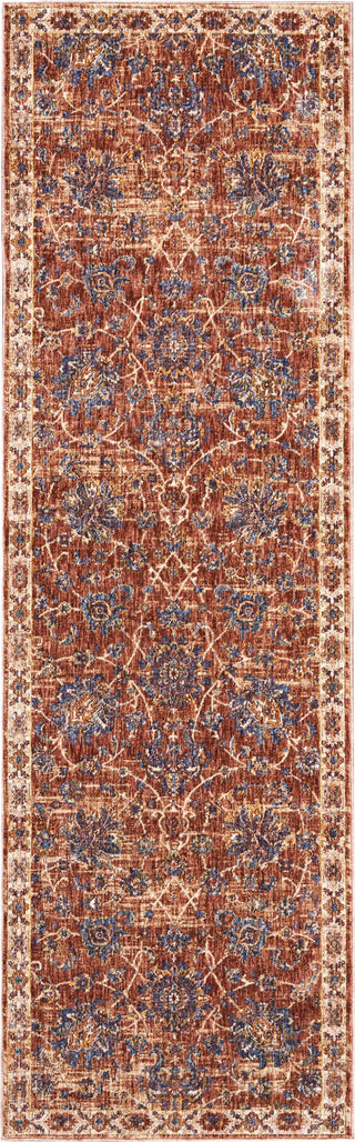 Nourison Reseda RES02 Brick Area Rug 2'3'' X 7'6'' Runner