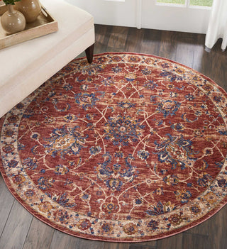 Nourison Reseda RES02 Brick Area Rug Room Image