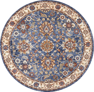 Nourison Reseda RES04 Blue Area Rug 5' X ROUND