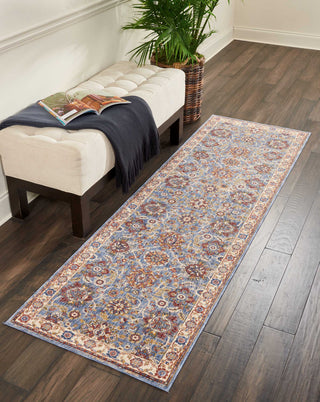 Nourison Reseda RES04 Sky Area Rug Room Image Feature