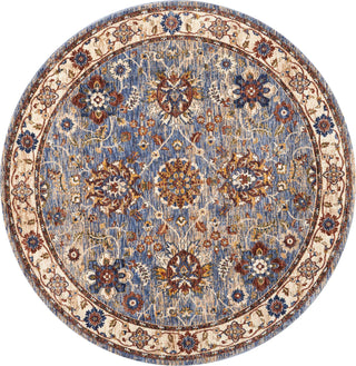 Nourison Reseda RES04 Sky Area Rug 5' X ROUND