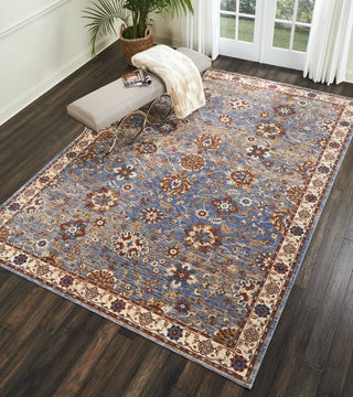 Nourison Reseda RES04 Sky Area Rug Room Image Feature