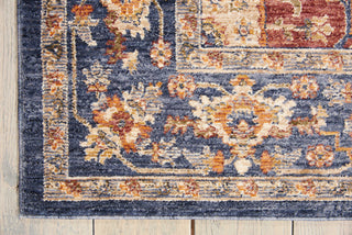 Nourison Reseda RES01 Blue Area Rug Corner Image