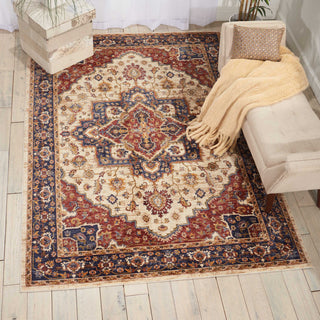 Nourison Reseda RES01 Cream Area Rug Room Image