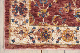 Nourison Reseda RES02 Brick Area Rug Corner Image