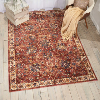 Nourison Reseda RES02 Brick Area Rug Room Image