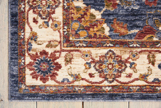 Nourison Reseda RES04 Blue Area Rug Corner Image