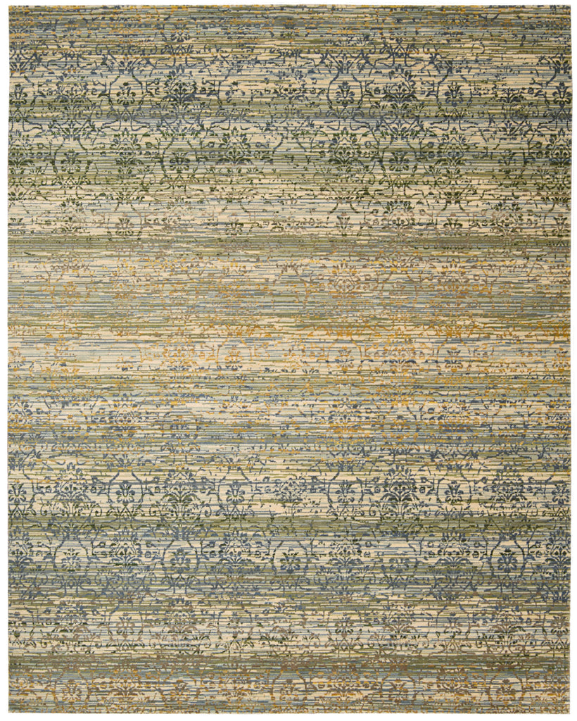Nourison Rhapsody RH003 Beige Blue Area Rug main image