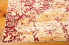 Nourison Rhapsody RH005 Gold Garnet Area Rug Corner Image