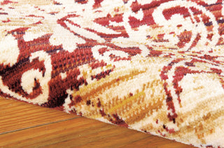 Nourison Rhapsody RH005 Gold Garnet Area Rug Detail Image