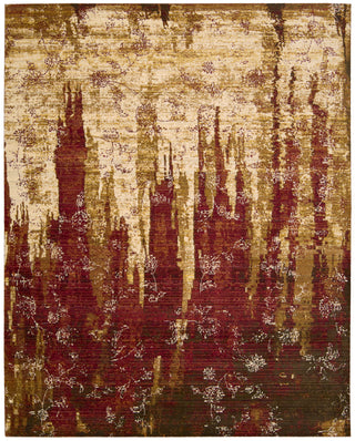 Nourison Rhapsody RH006 Gold Garnet Area Rug main image