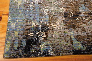 Nourison Rhapsody RH006 Seaglass Area Rug Corner Image