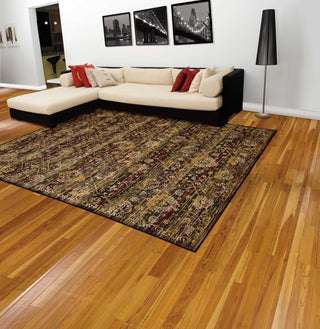 Nourison Rhapsody RH007 Ebony Area Rug Room Image Feature