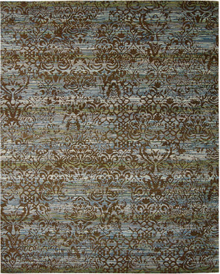 Nourison Rhapsody RH009 Blue Moss Area Rug Main Image