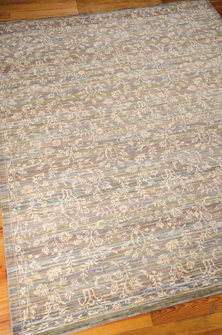 Nourison Rhapsody RH012 Blue Moss Area Rug Main Image