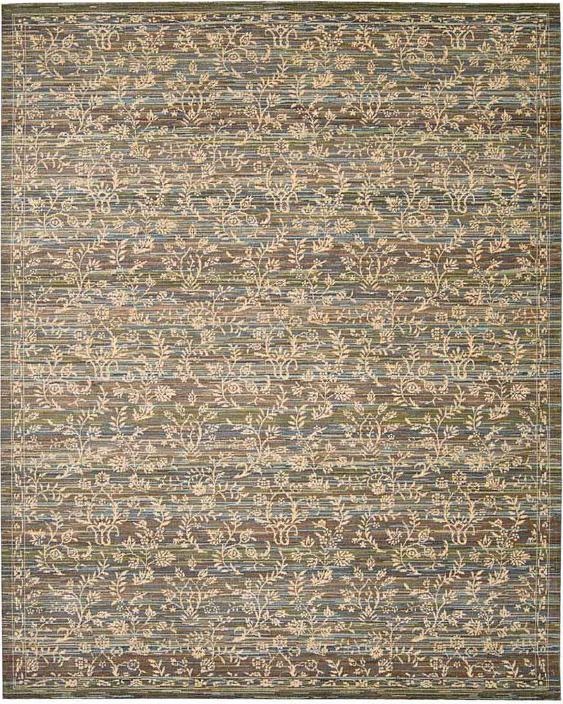 Nourison Rhapsody RH012 Blue Moss Area Rug main image