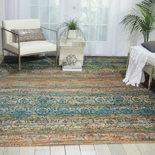 Nourison Rhapsody RH003 Beige Blue Area Rug Room Image Feature