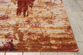 Nourison Rhapsody RH006 Gold Garnet Area Rug Detail Image