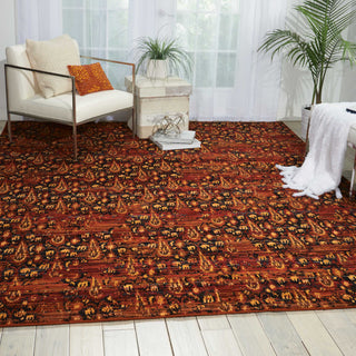 Nourison Rhapsody RH014 Flame Area Rug Room Image Feature