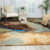 Nourison Rhapsody RH016 Ocean Area Rug Room Image Feature