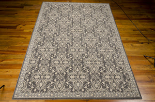 Nourison Riviera RI01 Graphite Area Rug 8' X 11' Floor Shot Feature