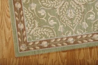 Nourison Riviera RI01 Green Area Rug Corner Image