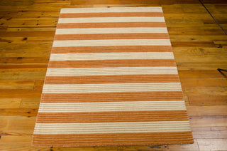 Nourison Ripple RIP02 Pumpkin Area Rug by Barclay Butera 6' X 8' Floor Shot Feature