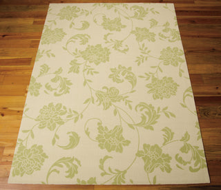 Nourison Home and Garden RS014 Green Area Rug 6' X 8' Floor Shot