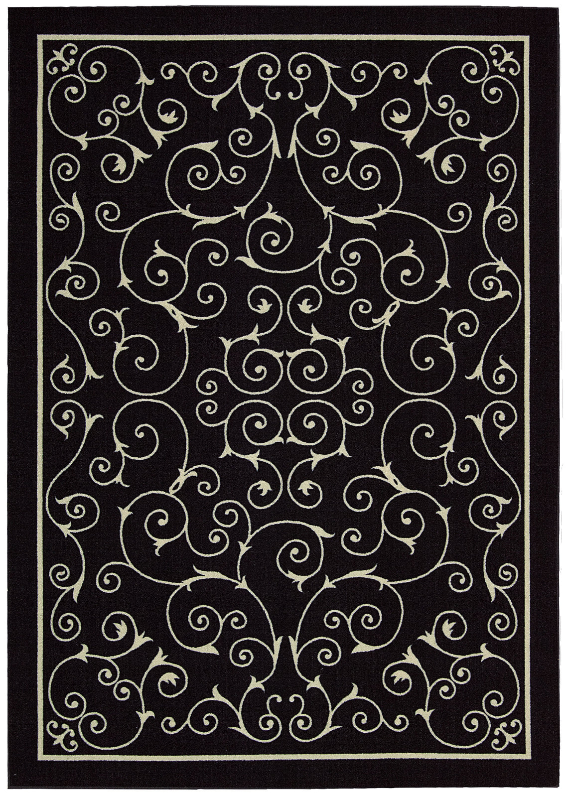 Nourison Home and Garden RS019 Black Area Rug main image