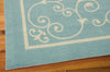 Nourison Home and Garden RS019 Light Blue Area Rug Corner Image