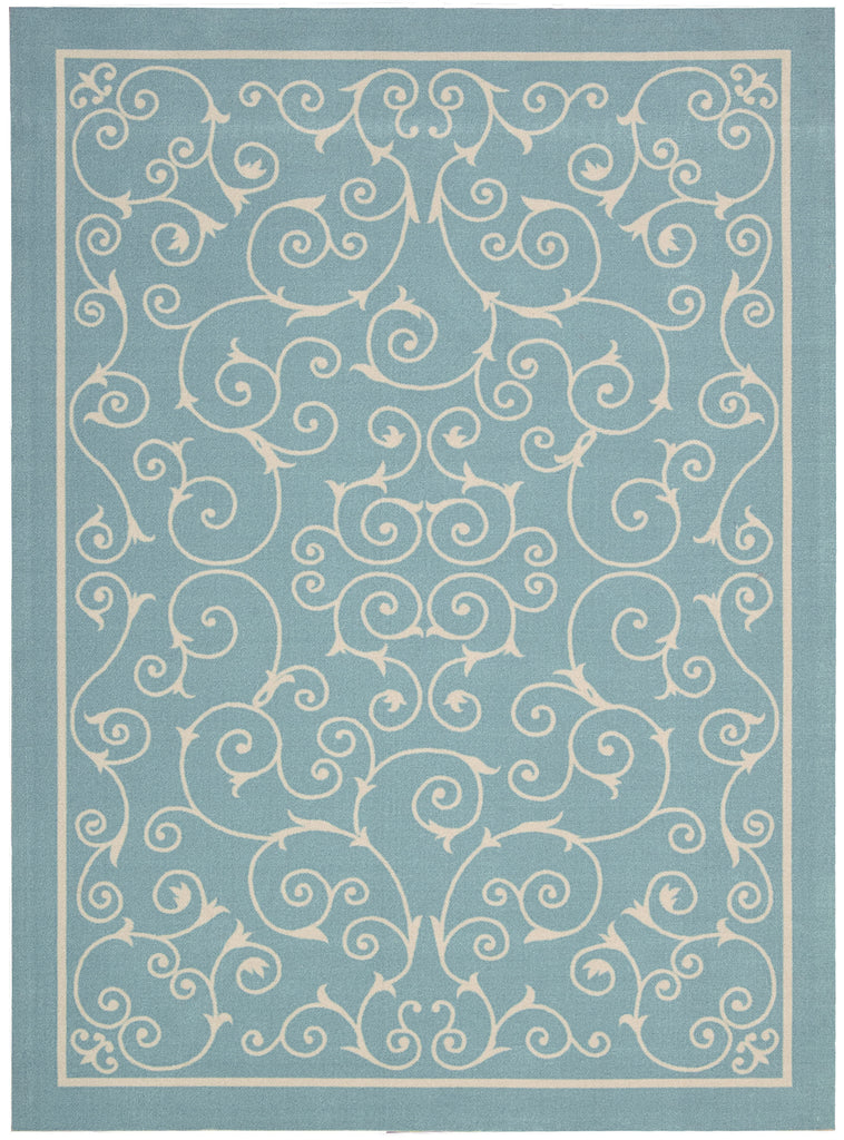 Nourison Home and Garden RS019 Light Blue Area Rug main image