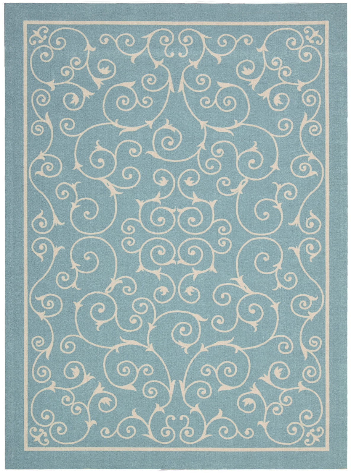 Nourison Home and Garden RS019 Light Blue Area Rug main image