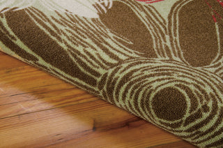 Nourison Home and Garden RS022 Green Area Rug 6' X 8' Texture Shot