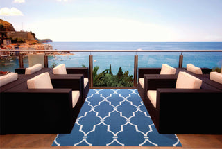 Nourison Home and Garden RS087 Navy Area Rug Outdoor Image Feature