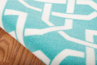 Nourison Home and Garden RS090 Aqua Area Rug Detail Image