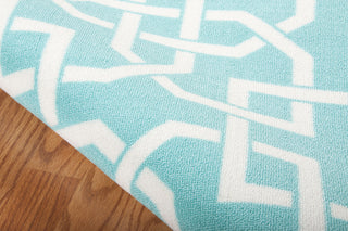 Nourison Home and Garden RS090 Aqua Area Rug 8' X 11' Texture Shot