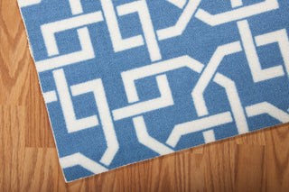 Nourison Home and Garden RS090 Navy Area Rug 6' X 8' Corner Shot