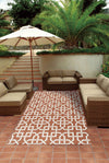 Nourison Home and Garden RS090 Rust Area Rug 5' X 7' Outdoor Shot Feature